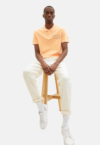 Tom Tailor Kurzarmshirt mit Polokragen und Textprint