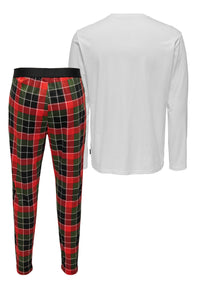 Only & Sons BILLY Pyjama mit langer Hose und Langarmshirt mit Brusttasche