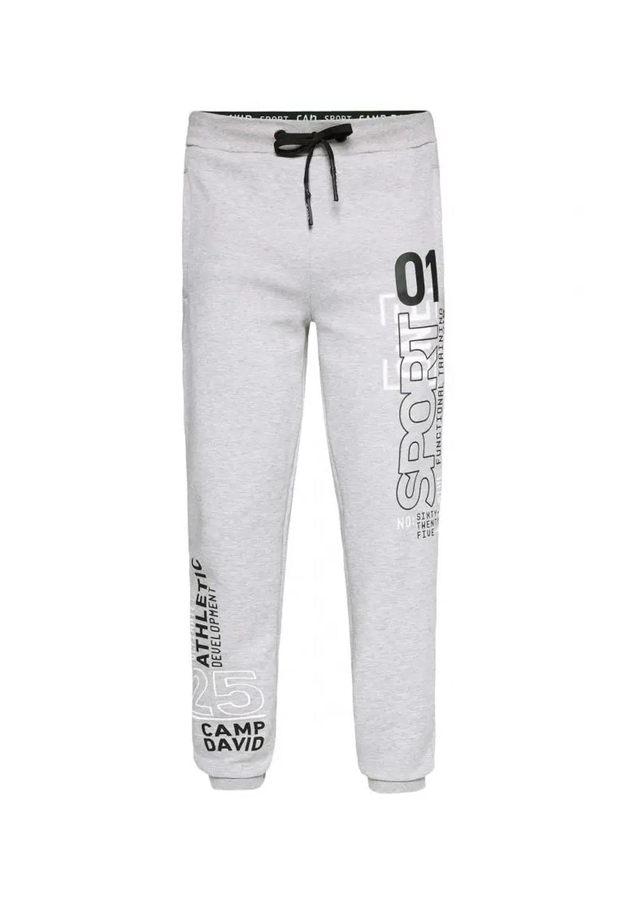 Camp David Jogginghose mit Rubber Prints und Elastikbund mit Tunnelzugband in Regular Fit