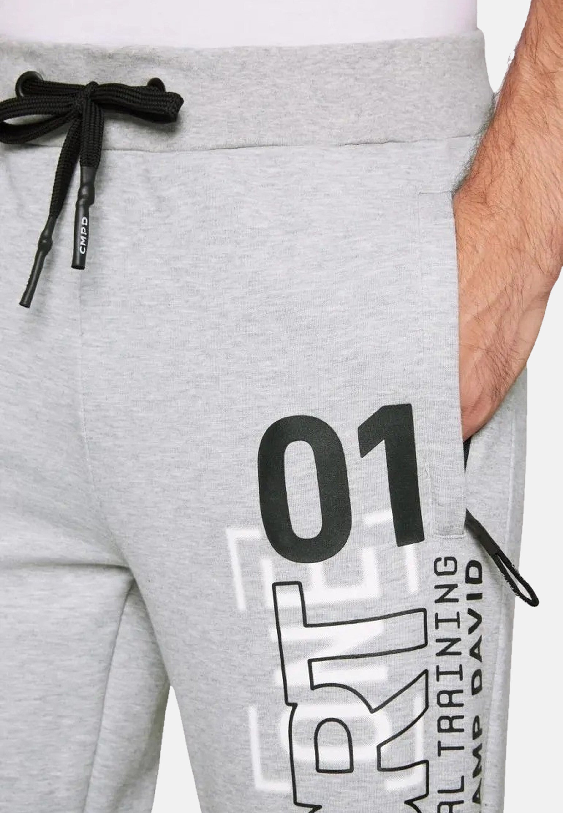 Camp David Jogginghose mit Rubber Prints und Elastikbund mit Tunnelzugband in Regular Fit