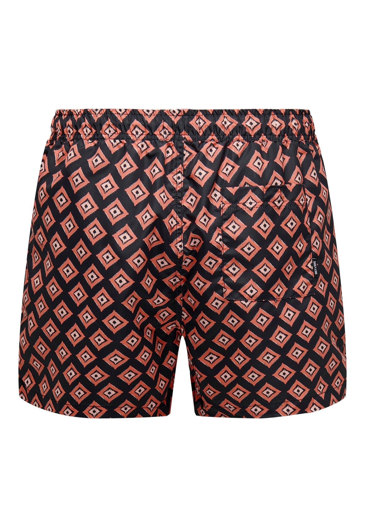Only & Sons TED Bade-Shorts mit elastischem Bund, Tunnelzug und Gesäßtasche