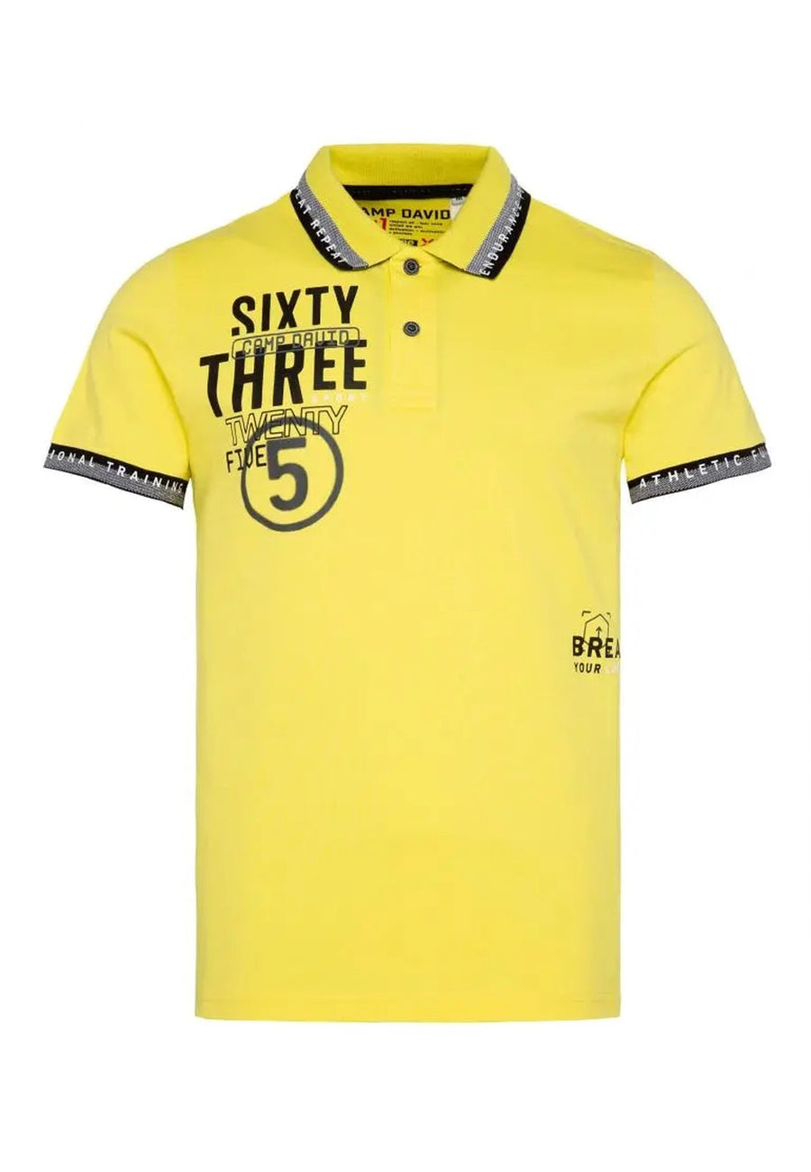 Camp David Poloshirt mit Two-Tone-Details und Seitenschlitze in lockerer Passform