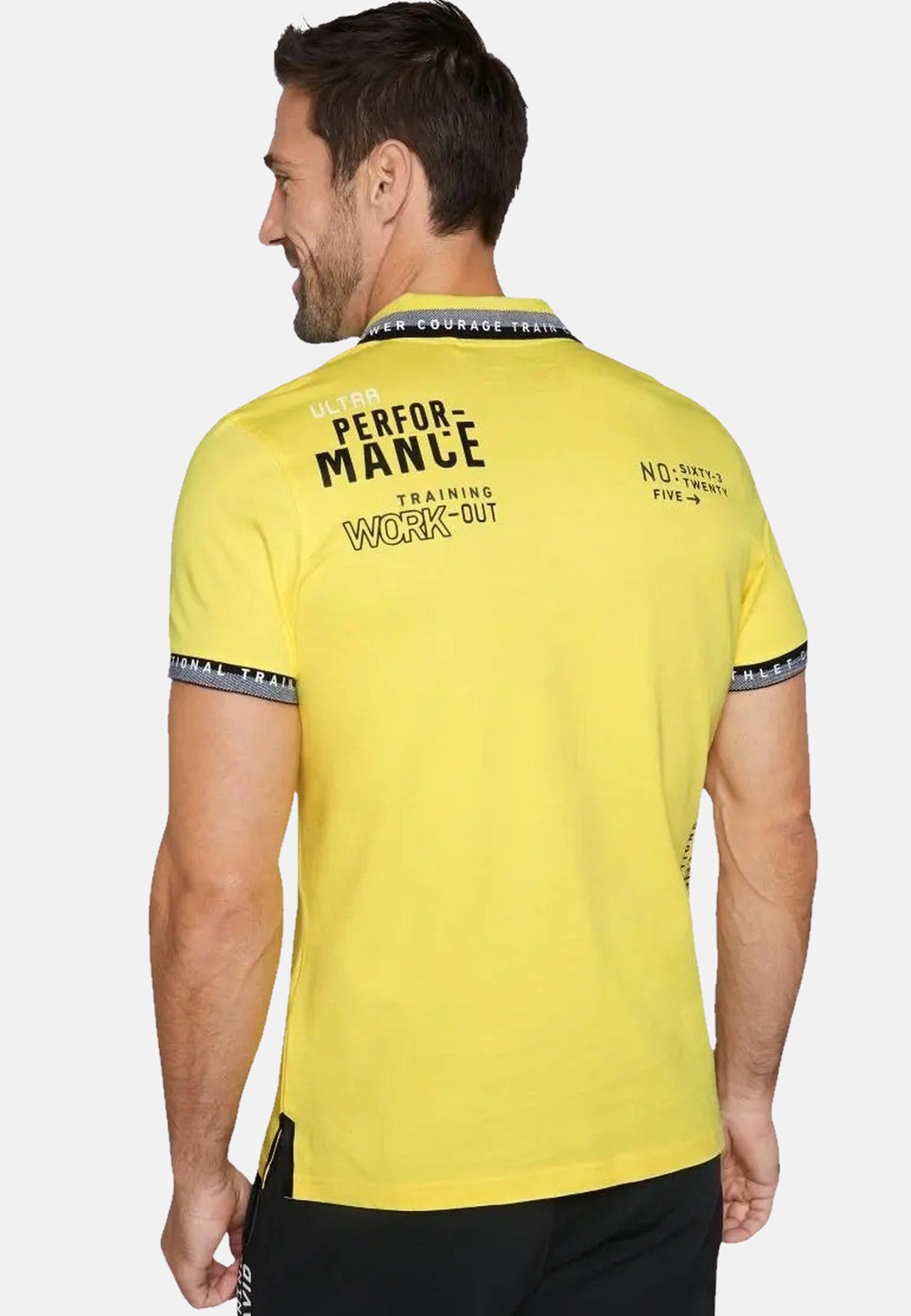 Camp David Poloshirt mit Two-Tone-Details und Seitenschlitze in lockerer Passform