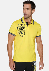 Camp David Poloshirt mit Two-Tone-Details und Seitenschlitze in lockerer Passform