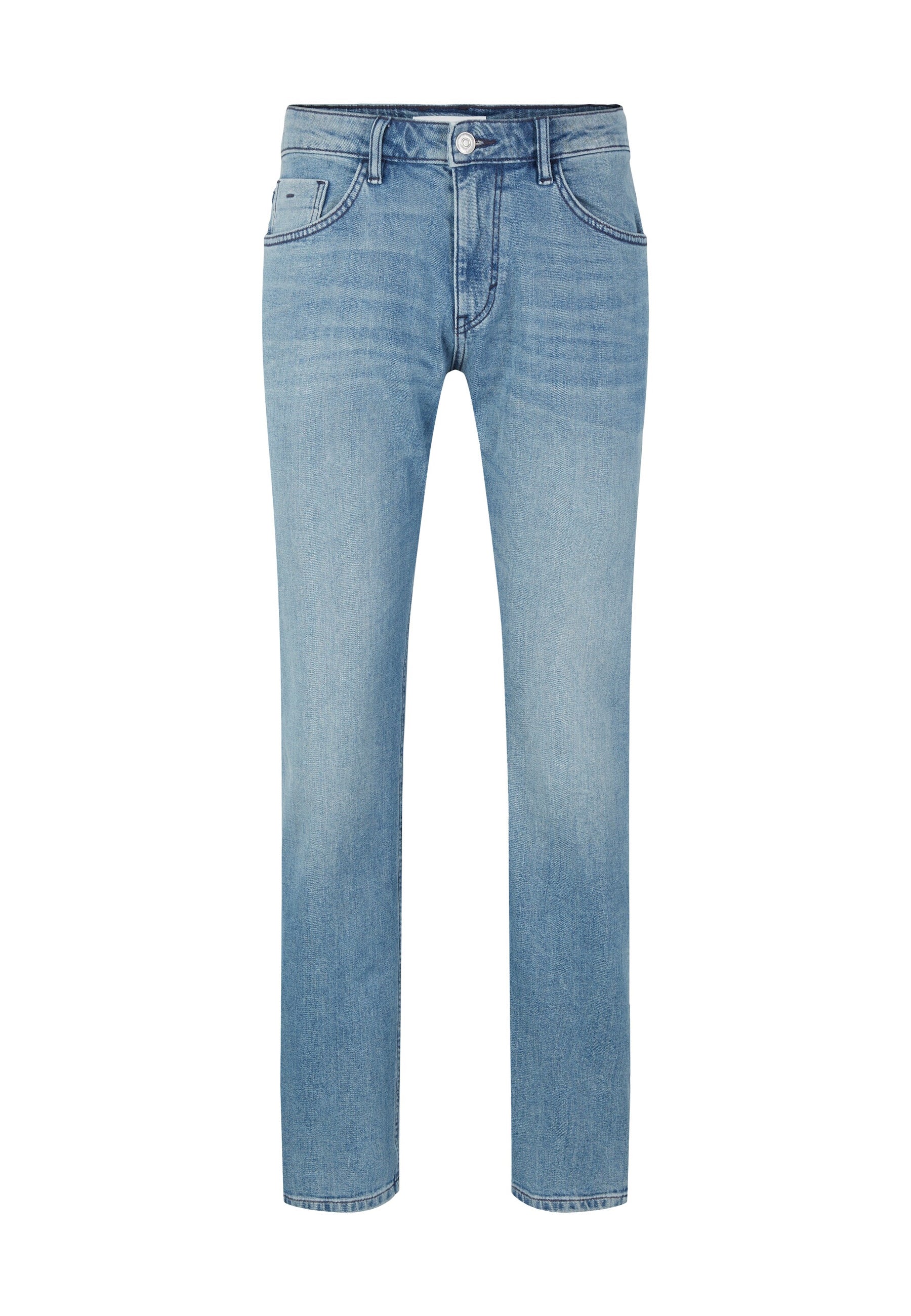 Tom Tailor MARVIN Straight Jeans im 5-Pocket-Style mit Reißverschluss und Knopf