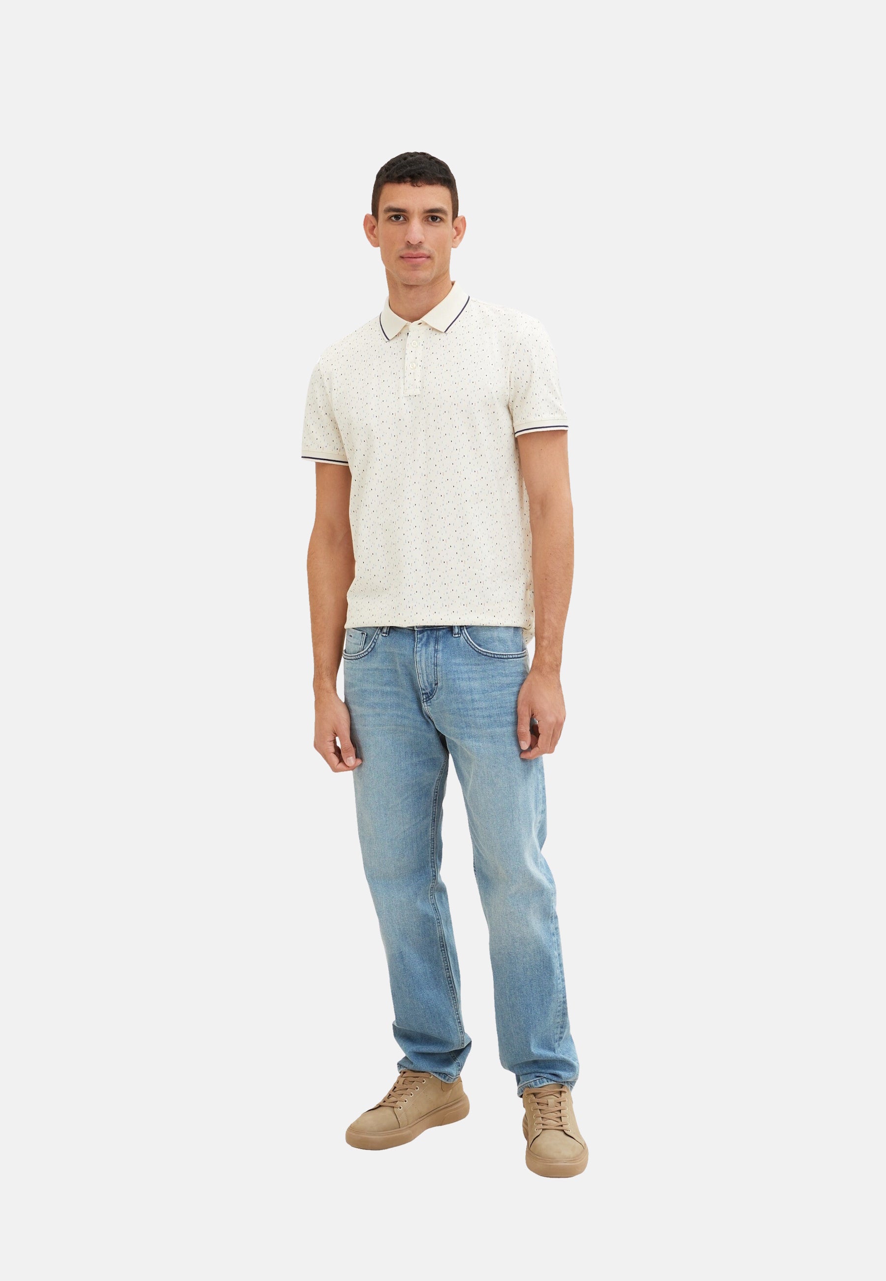 Tom Tailor MARVIN Straight Jeans im 5-Pocket-Style mit Reißverschluss und Knopf