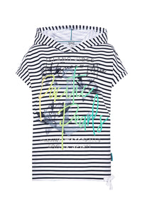 Soccx Kurzarmshirt mit Kapuze