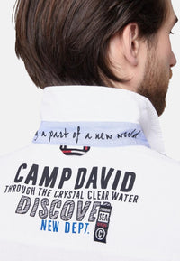 Camp David Kurzarm Freizeithemd mit Brusttasche und Label-Artworks in Regular Fit