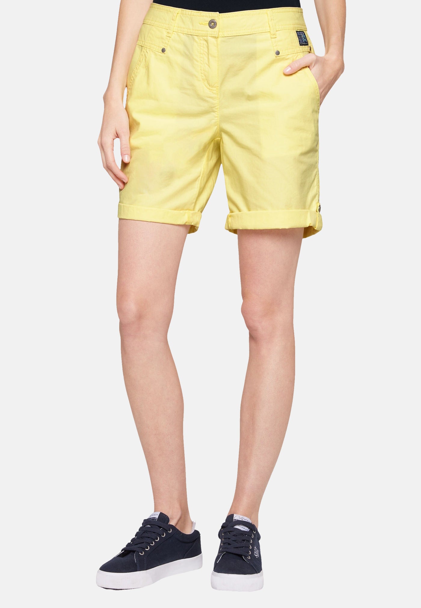 Soccx Bermuda-Shorts mit Turn-Up-Saum und seitlichen Einschubtaschen mit Krempelsaum