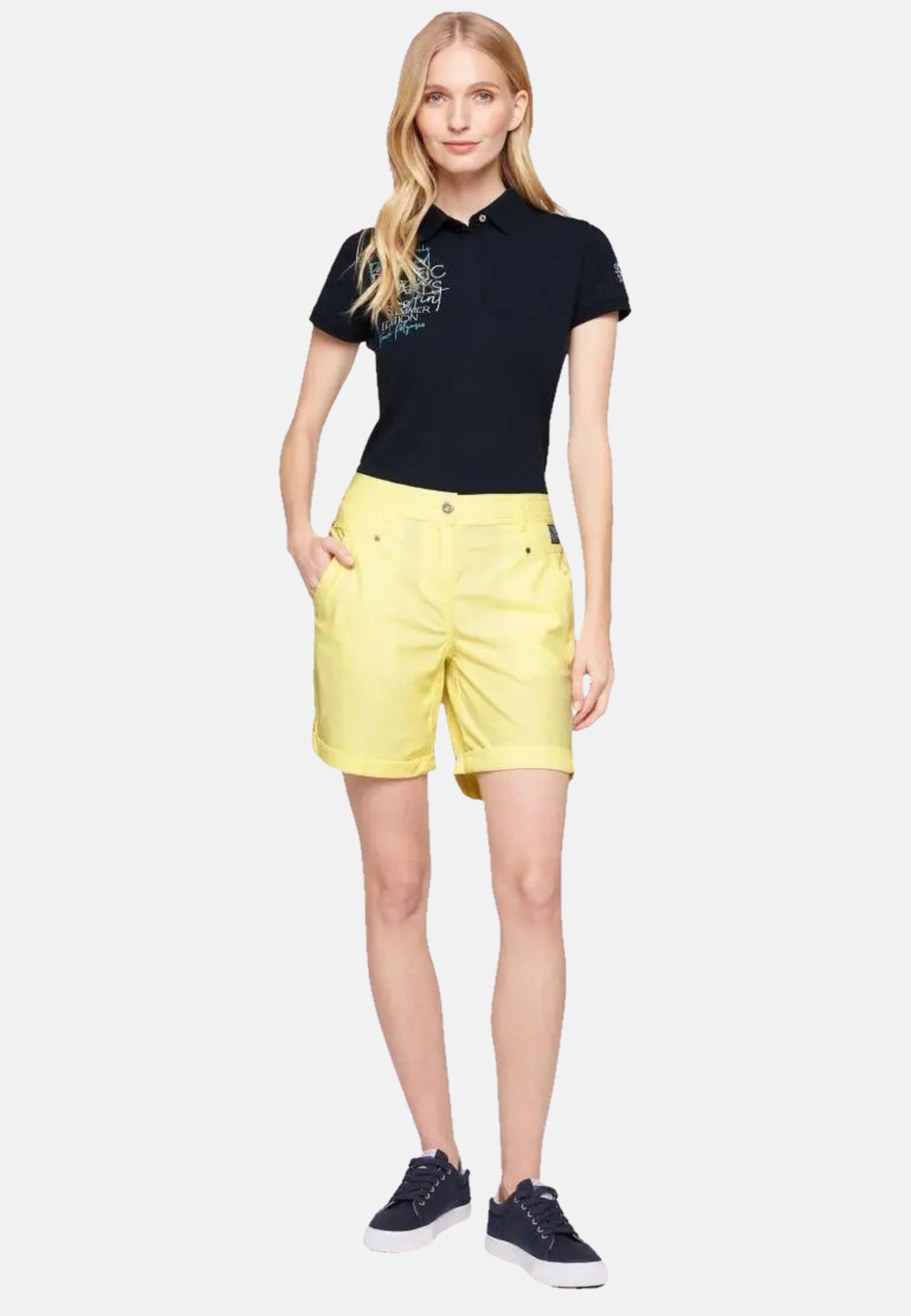 Soccx Bermuda-Shorts mit Turn-Up-Saum und seitlichen Einschubtaschen mit Krempelsaum