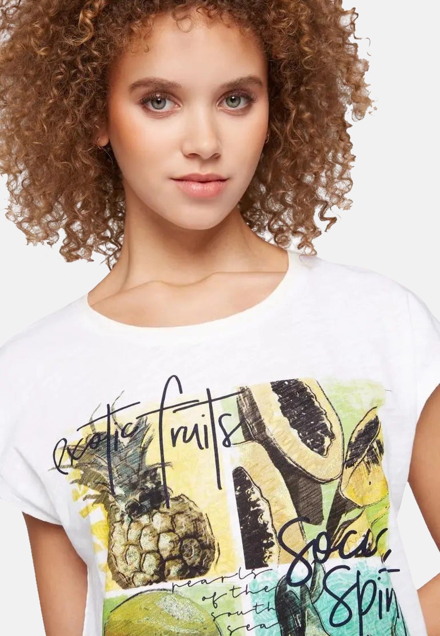 Soccx Ärmelloses Rundhals-Shirt mit Tunnelzugsaum und Armausschnitt mit offener Saumkante