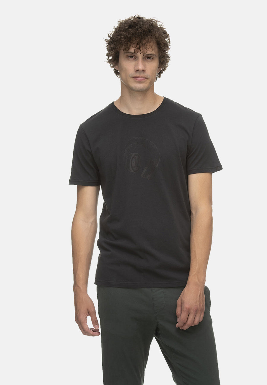 Ragwear PHARELLO REMAKE Kurzarmshirt mit Rundhalsausschnitt und coolem Kopfhörer-Print