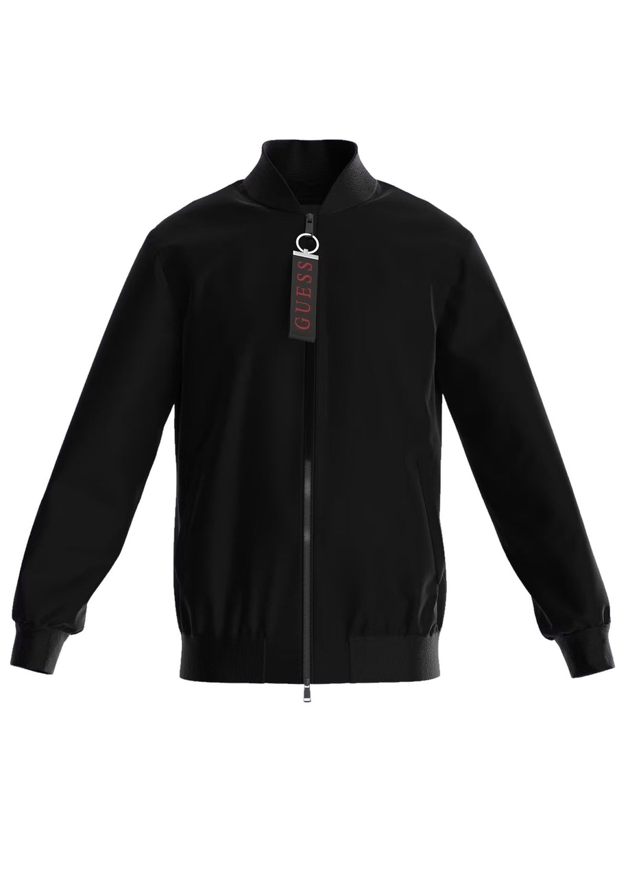 Guess Unifarbene Bomberjacke COMFORT BOMBER JACKE mit seitlichen Eingrifftaschen