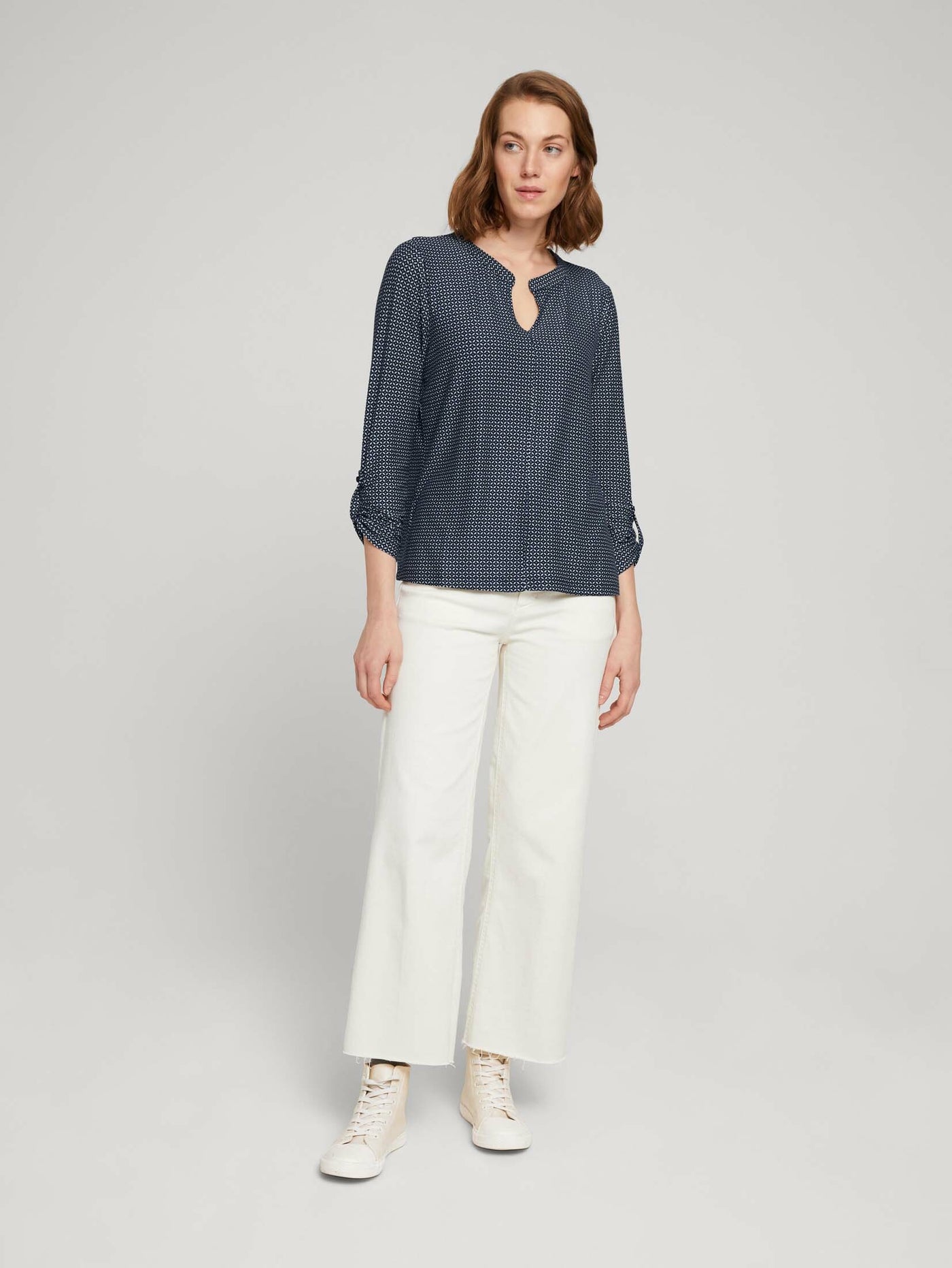 Tom Tailor hemdartiges Shirt Regular Fit Henleyausschnitt