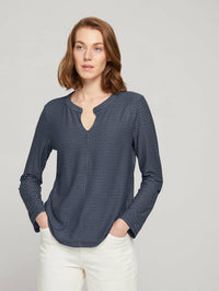 Tom Tailor hemdartiges Shirt Regular Fit Henleyausschnitt