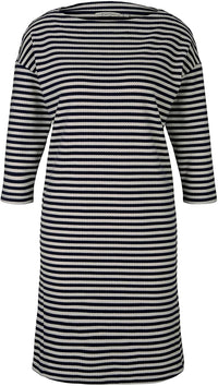 Tom Tailor Gestreiftes Kleid 3/4 Ärmel Regular Fit