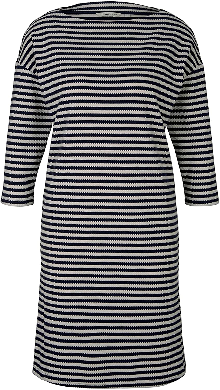 Tom Tailor Gestreiftes Kleid 3/4 Ärmel Regular Fit