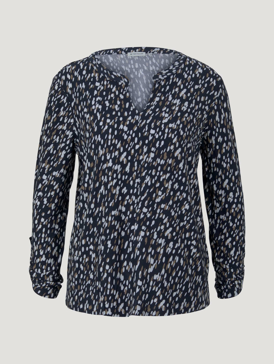 Tom Tailor hemdartiges Shirt Regular Fit Henleyausschnitt