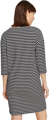 Tom Tailor Gestreiftes Kleid 3/4 Ärmel Regular Fit