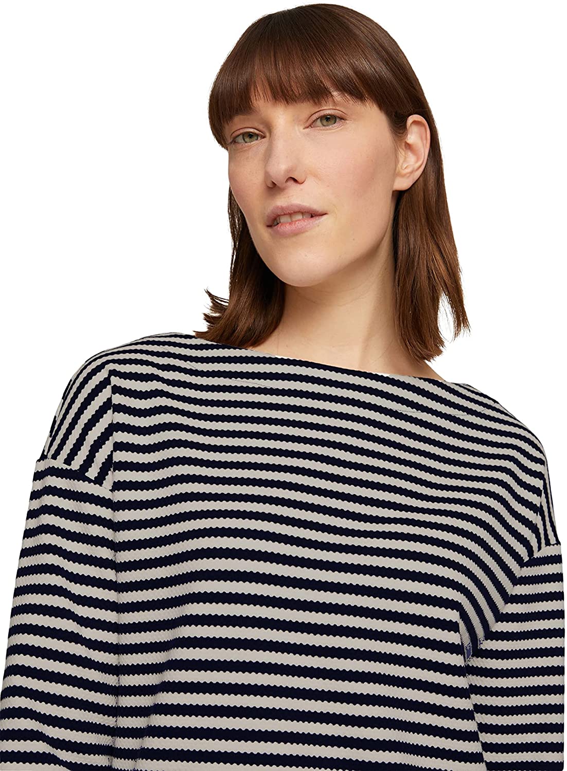 Tom Tailor Gestreiftes Kleid 3/4 Ärmel Regular Fit