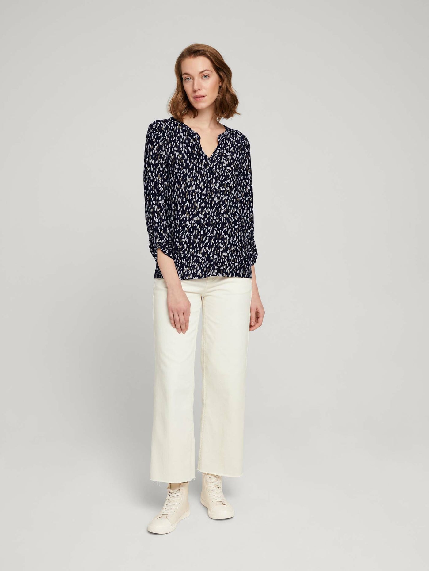 Tom Tailor hemdartiges Shirt Regular Fit Henleyausschnitt