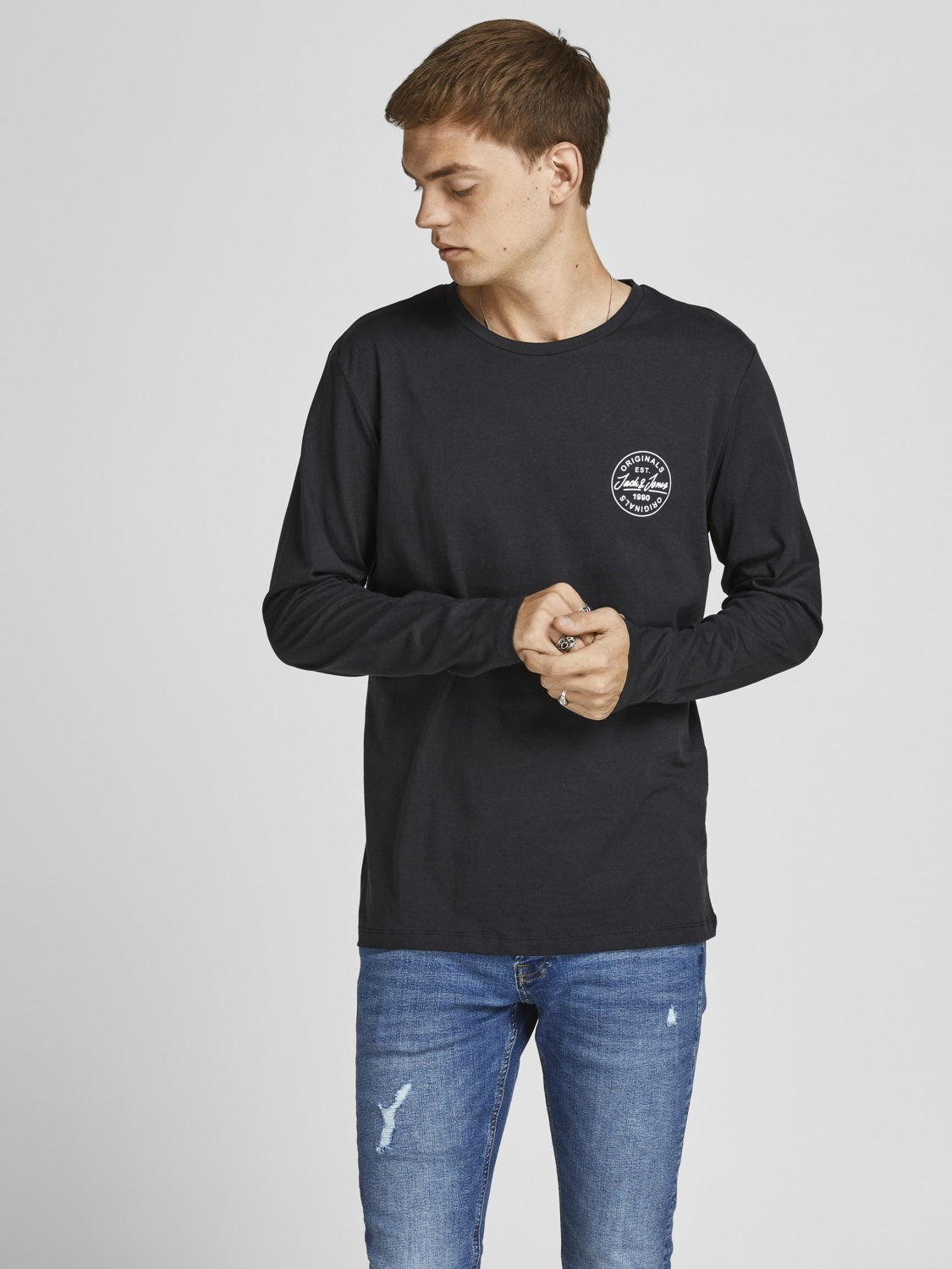 Jack & Jones MORE Langarmshirt Doppelpack