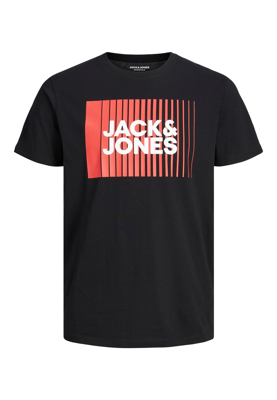 Jack & Jones CORP Kurzarmshirt mit Rundhalsausschnitt und Label-Print