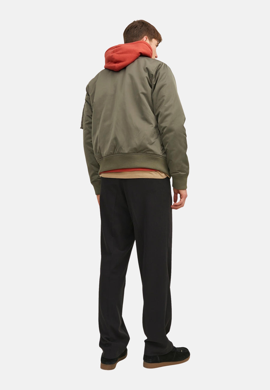 Jack & Jones OCEAN Bomberjacke mit Reißverschluss, Taschen und kontrastfarbenem Innenfutter