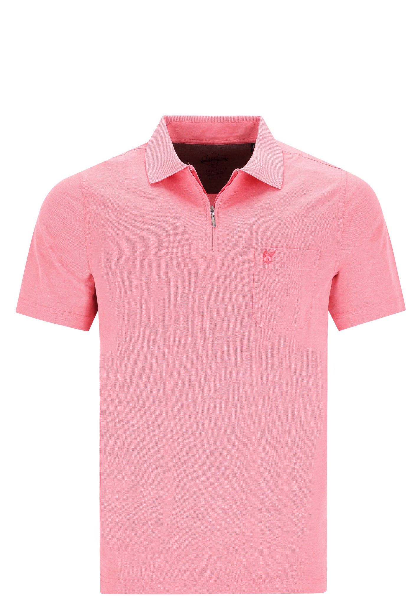 Hajo Kurzarm-Poloshirt Softknit mit verdecktem Reißverschluss und Brusttasche in Regular Fit