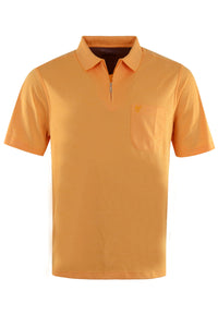 Hajo Kurzarm-Poloshirt Softknit mit verdecktem Reißverschluss und Brusttasche in Regular Fit