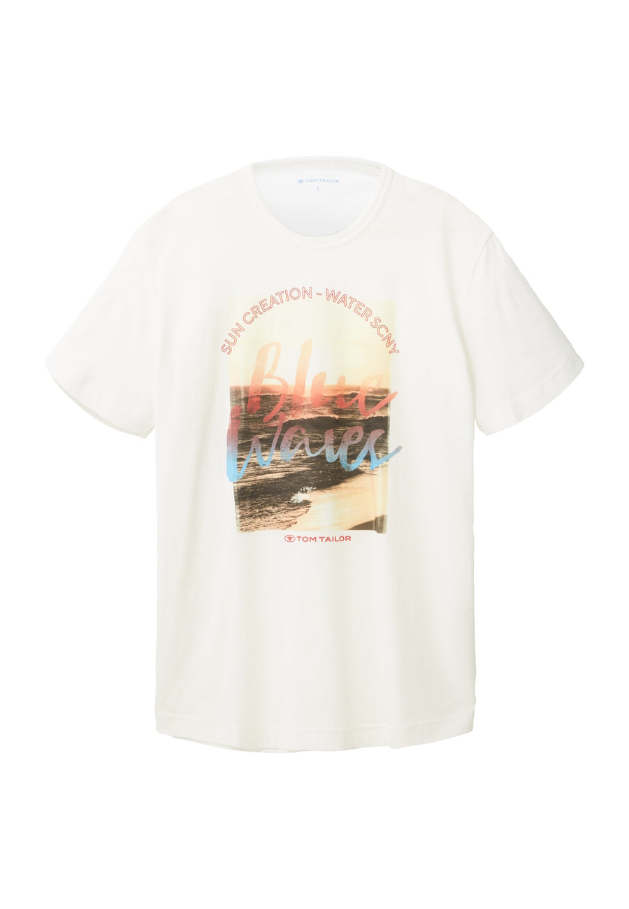Tom Tailor Kurzarmshirt mit Rundhalsausschnitt und Foto-Print