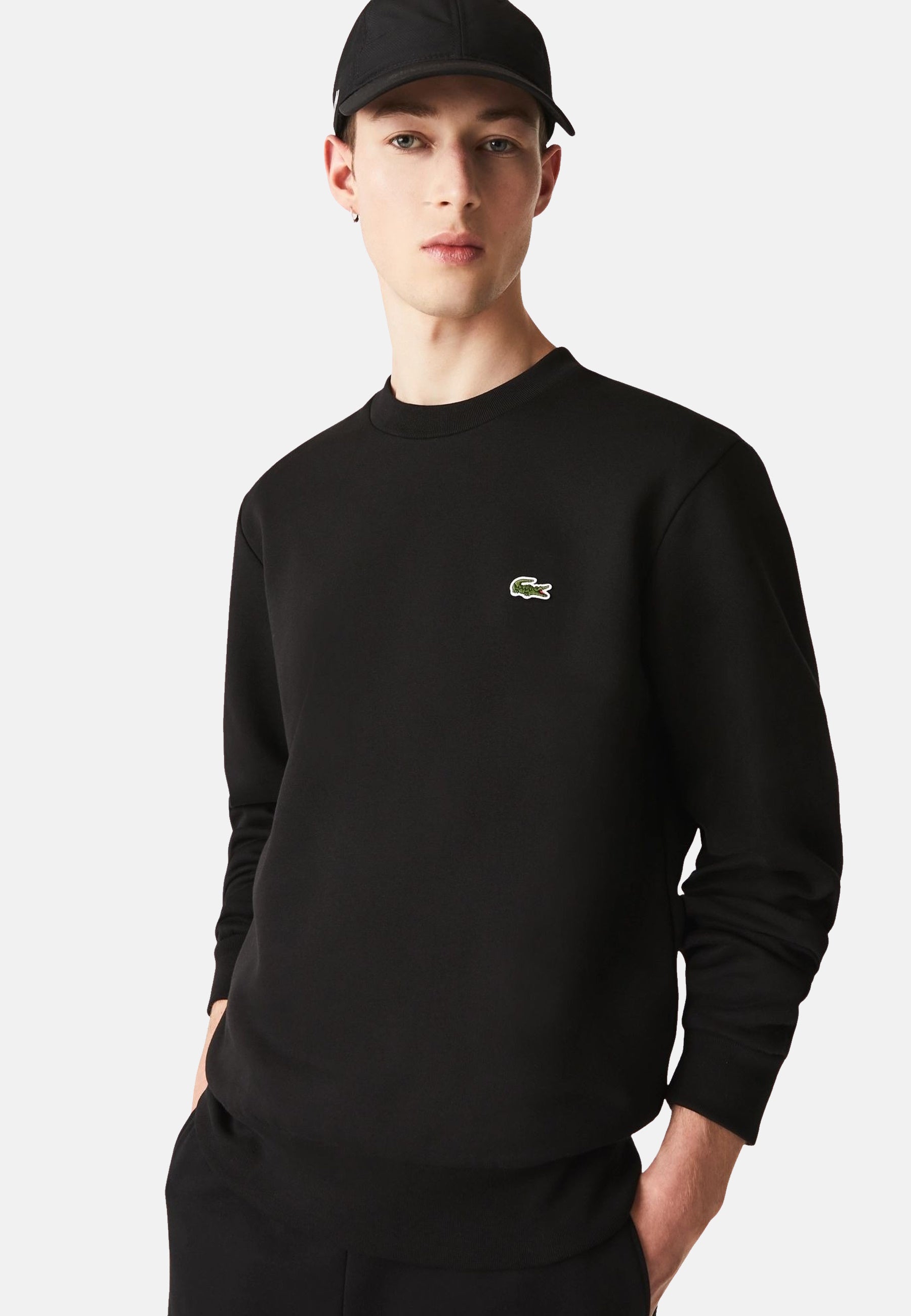Lacoste Sweatshirt aus aufgerauter Baumwolle mit Rundhals