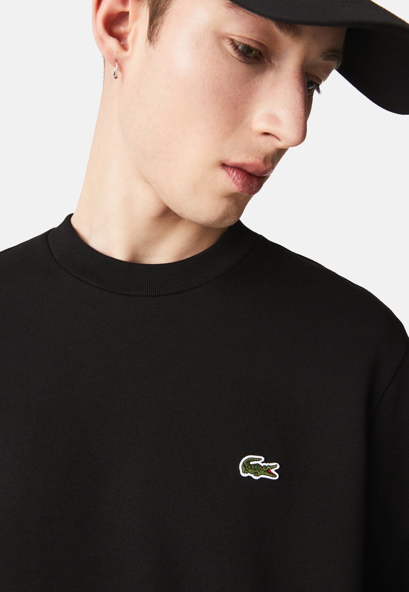Lacoste Sweatshirt aus aufgerauter Baumwolle mit Rundhals