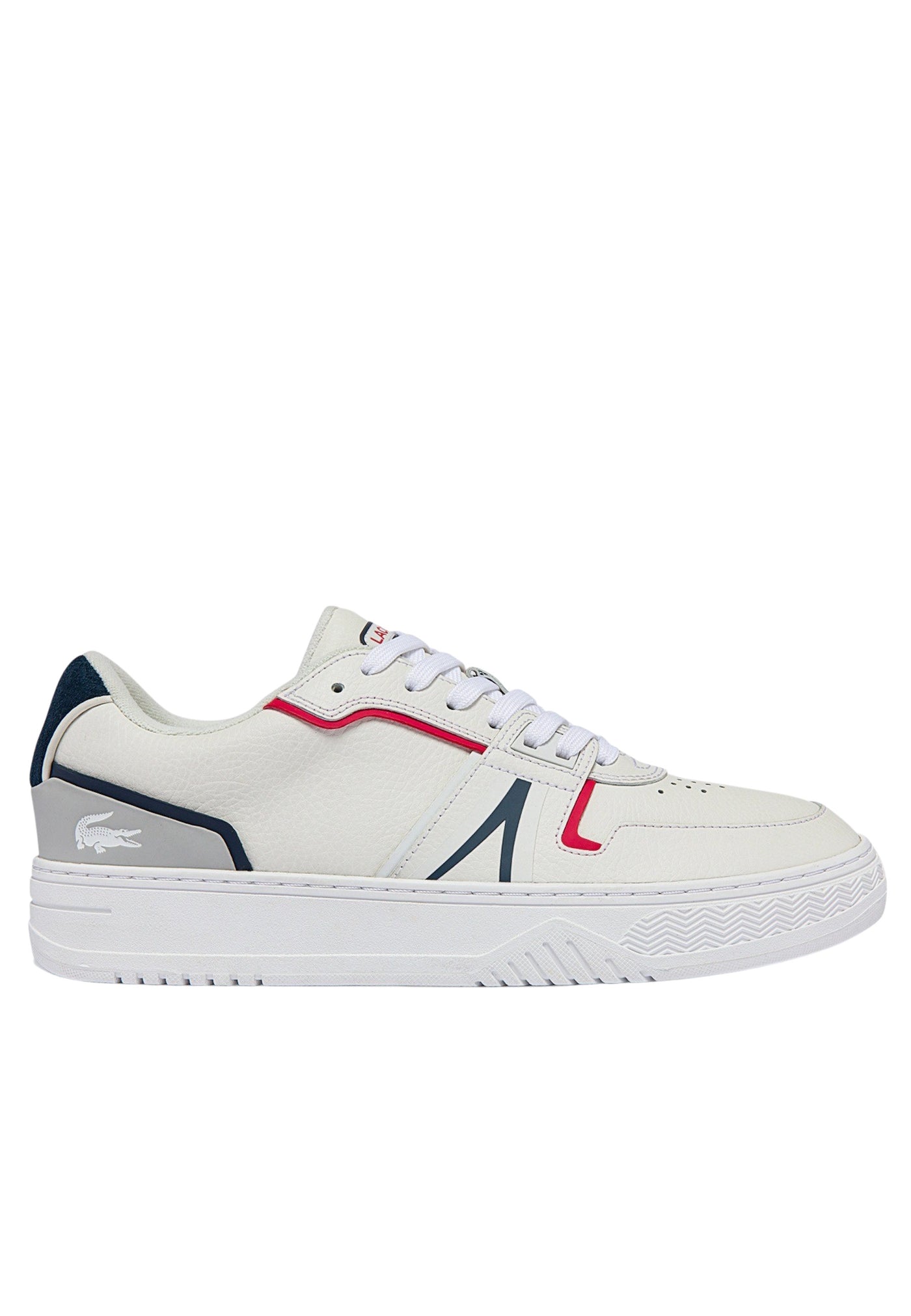 Lacoste Ledersneaker mit Schnürverschluss, Kontrastelementen und Label-Details