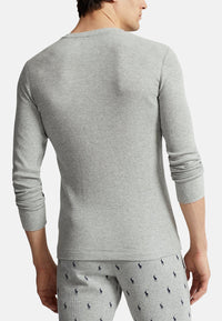 Ralph Lauren Pyjamashirt aus Waffelpiqué mit Logo-Stickerei