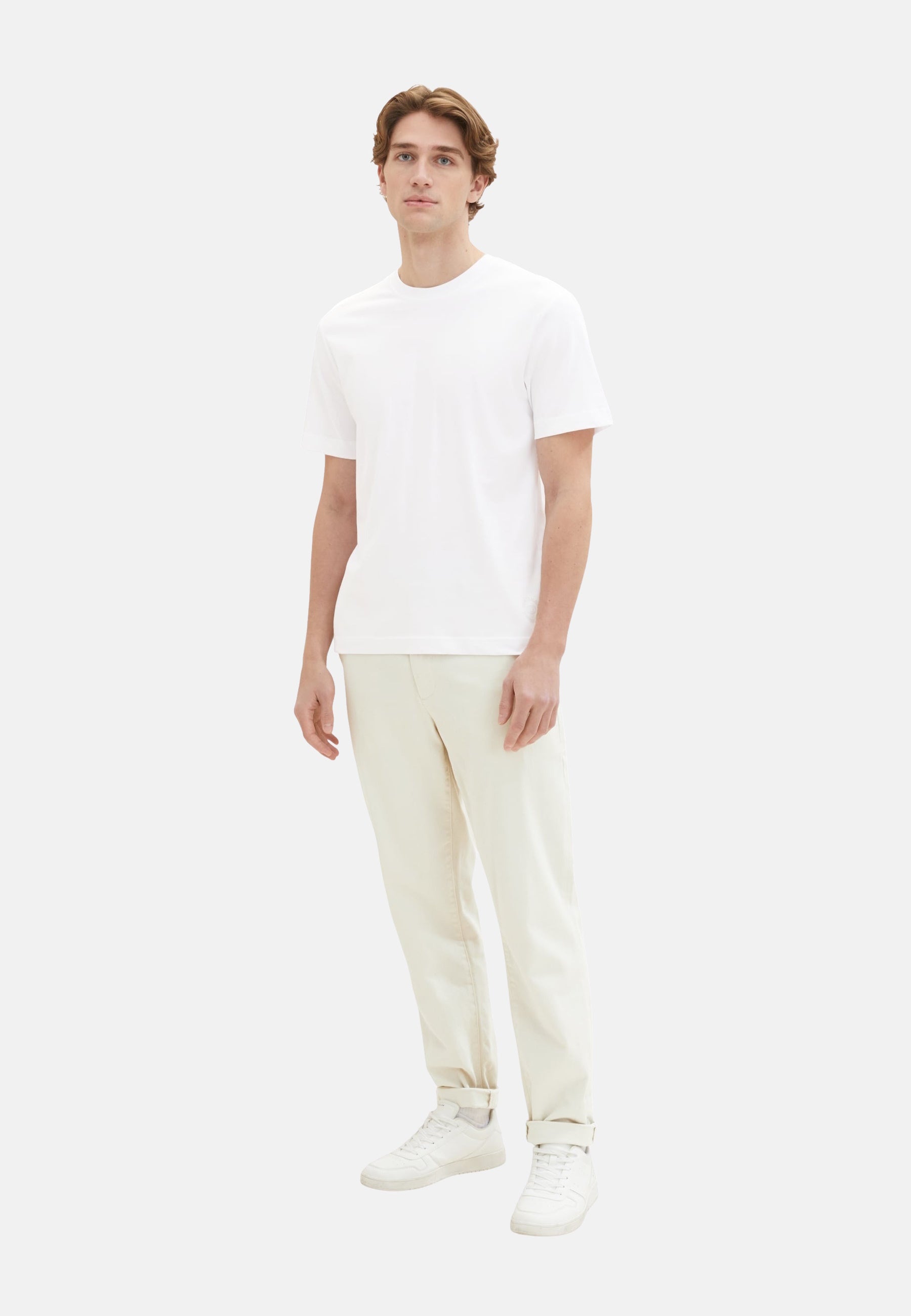 Tom Tailor Kurzarmshirt mit Rundhalsausschnitt, einfarbig im Doppelpack