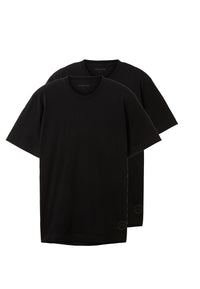 Tom Tailor Kurzarmshirt mit Rundhalsausschnitt, einfarbig im Doppelpack