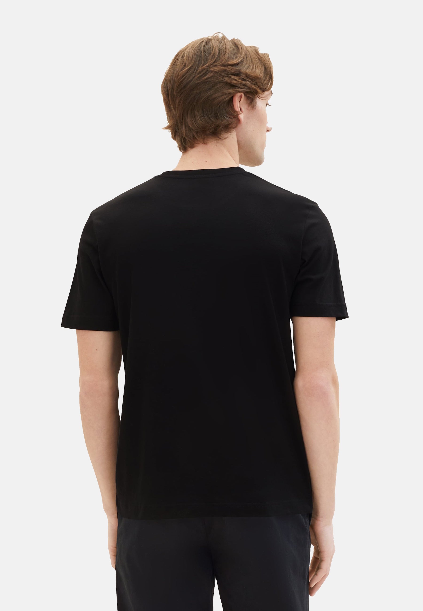 Tom Tailor Kurzarmshirt mit Rundhalsausschnitt, einfarbig im Doppelpack