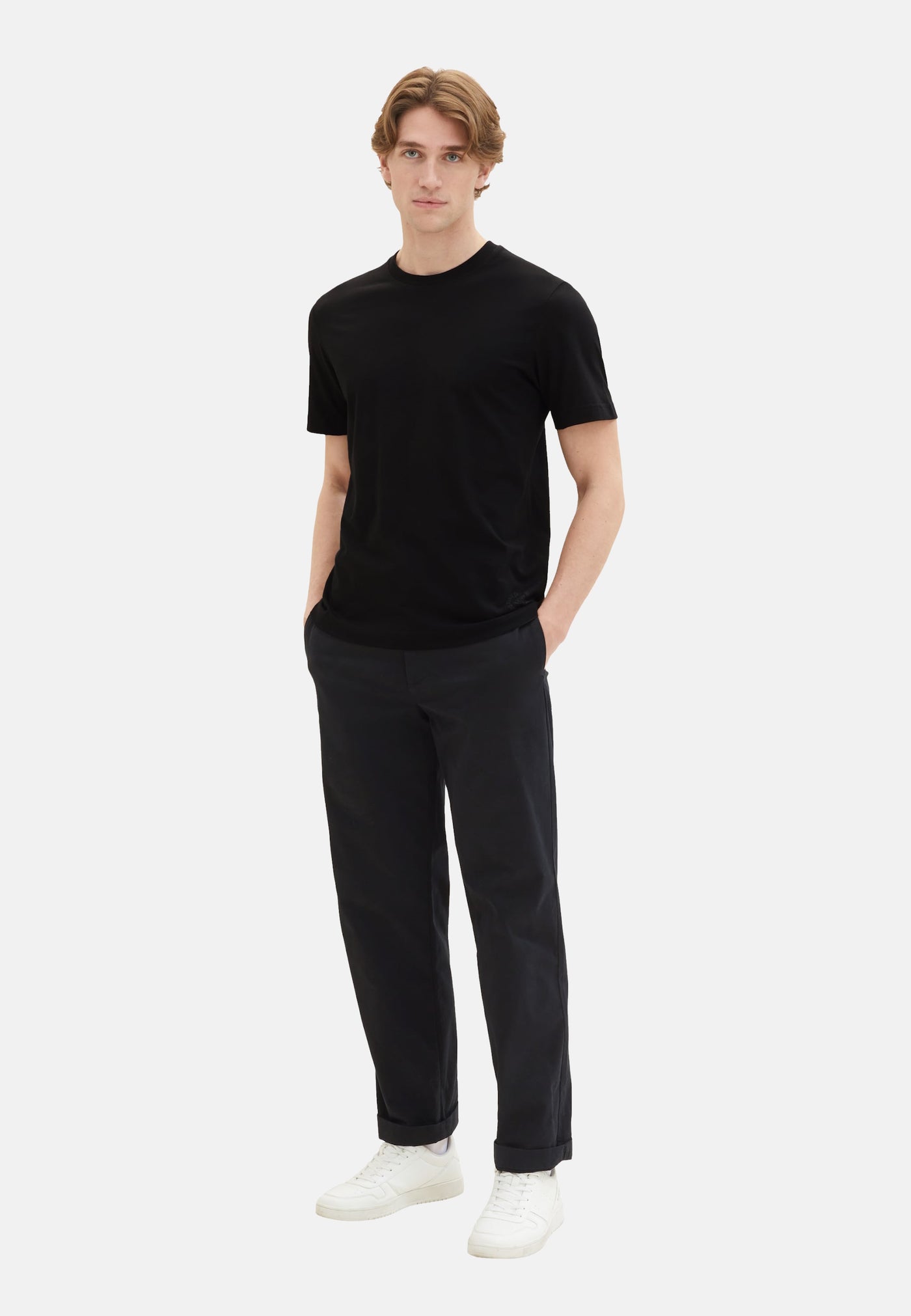 Tom Tailor Kurzarmshirt mit Rundhalsausschnitt, einfarbig im Doppelpack