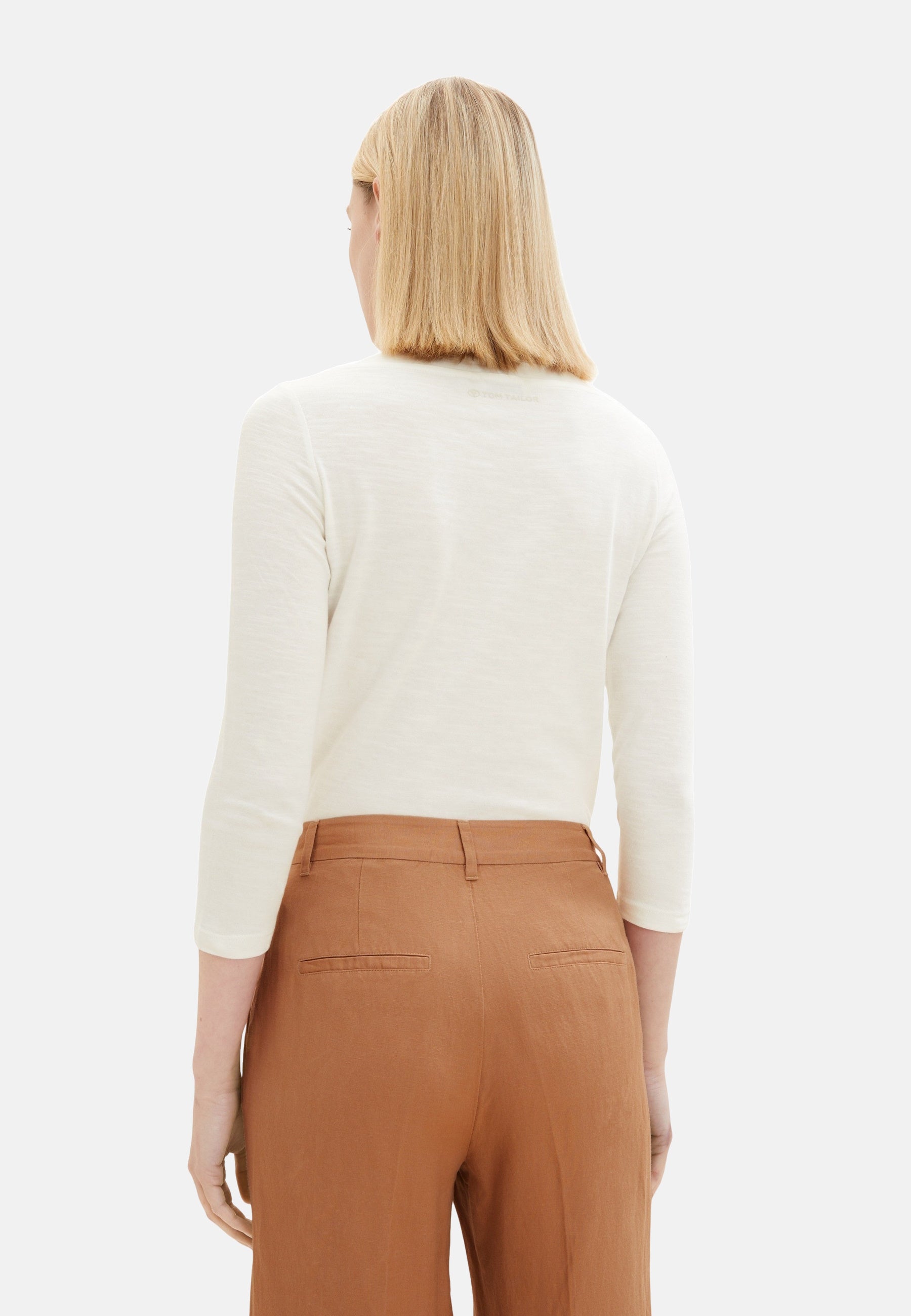 Tom Tailor Kurzarmshirt mit U-Boot-Ausschnitt und 3/4 Arm