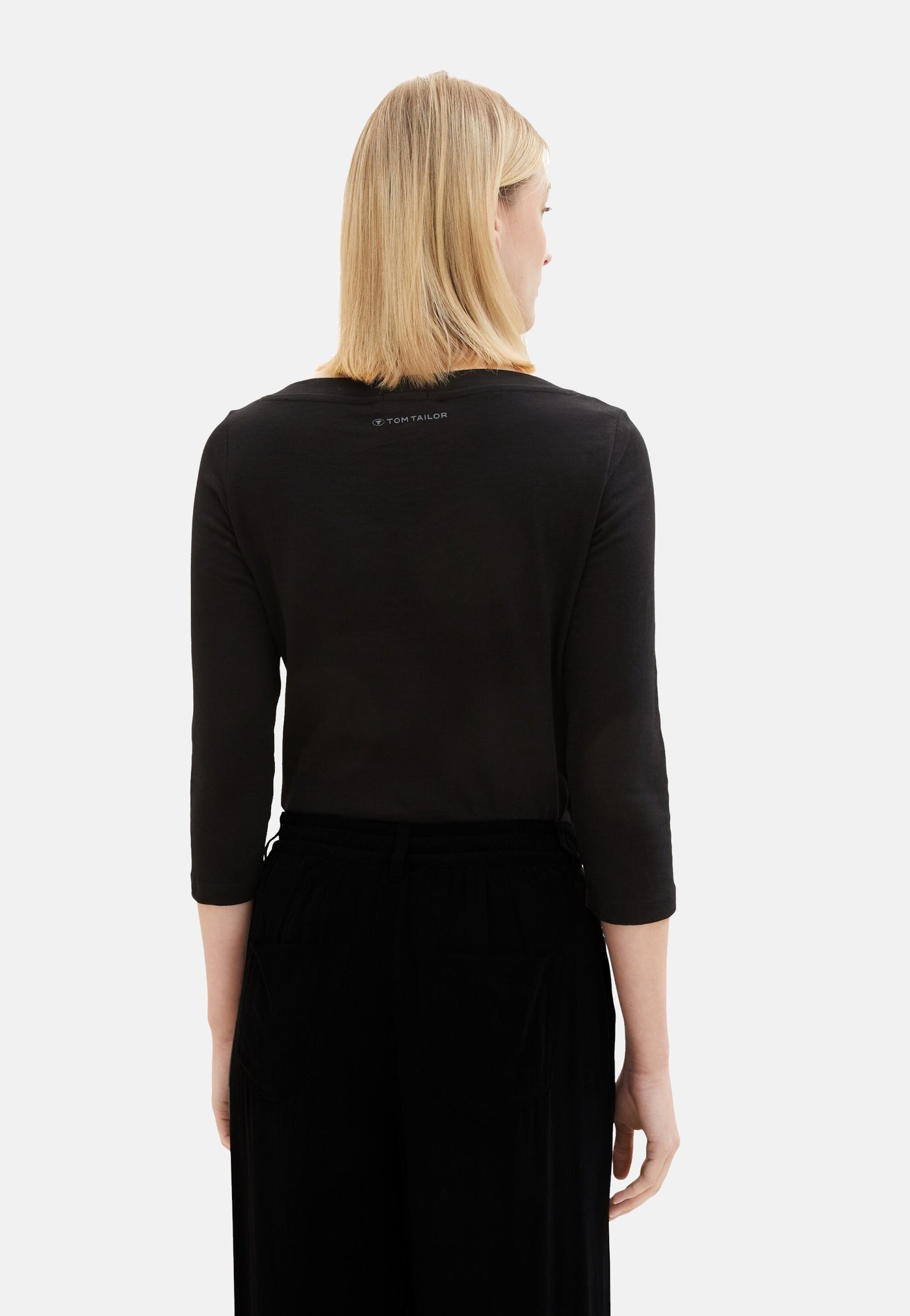 Tom Tailor Kurzarmshirt mit U-Boot-Ausschnitt und 3/4 Arm