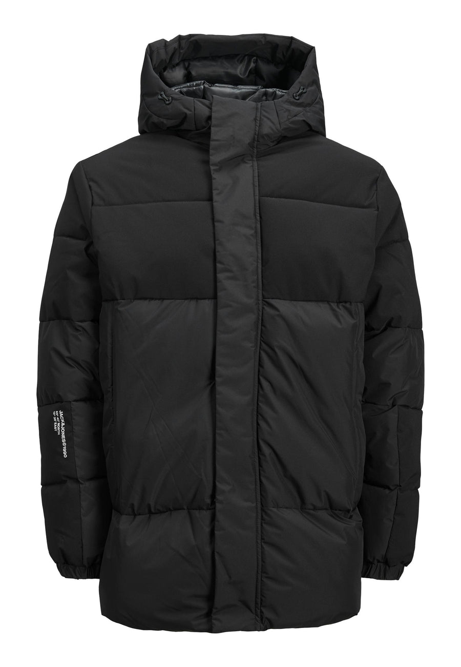 Jack & Jones FORCE Winddichte Pufferjacke mit Kapuze und Reißverschluss