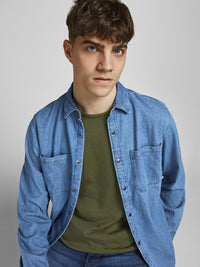 Jack & Jones T-Shirt mit offenem Saum JJEBASHER TEE O-NECK