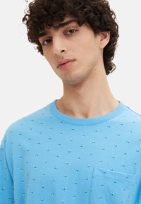 Tom Tailor Kurzarmshirt gepunktet mit Brusttasche
