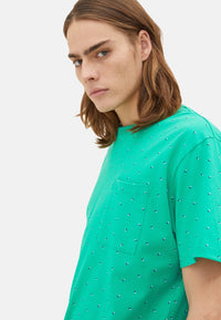Tom Tailor Kurzarmshirt gepunktet mit Brusttasche