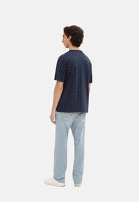 Tom Tailor Kurzarmshirt gepunktet mit Brusttasche