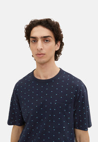 Tom Tailor Kurzarmshirt gepunktet mit Brusttasche