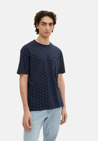 Tom Tailor Kurzarmshirt gepunktet mit Brusttasche