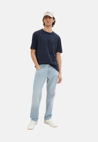 Tom Tailor Kurzarmshirt gepunktet mit Brusttasche