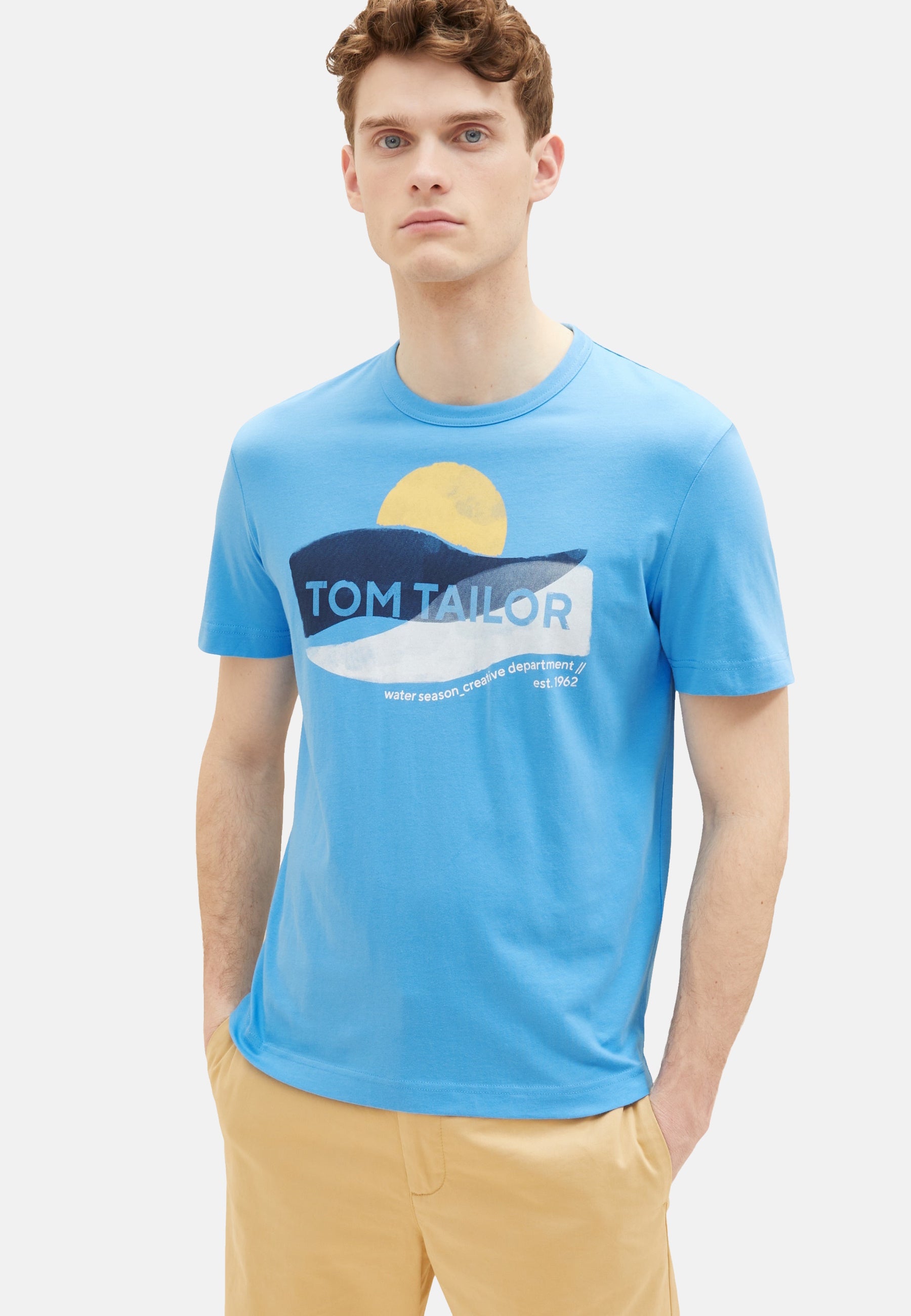 Tom Tailor Kurzarmshirt gepunktet mit Brusttasche